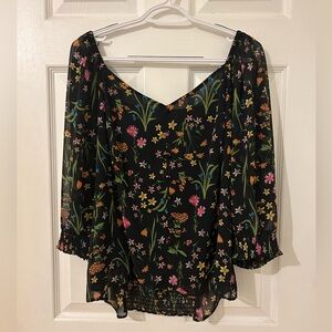 Addition Elle Floral Blouse NWT